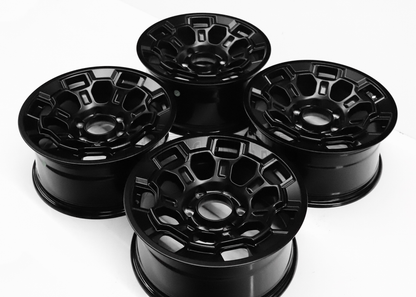 17" Matte Black TRD Style Wheels For Tacoma (6x139.7) Square Set
