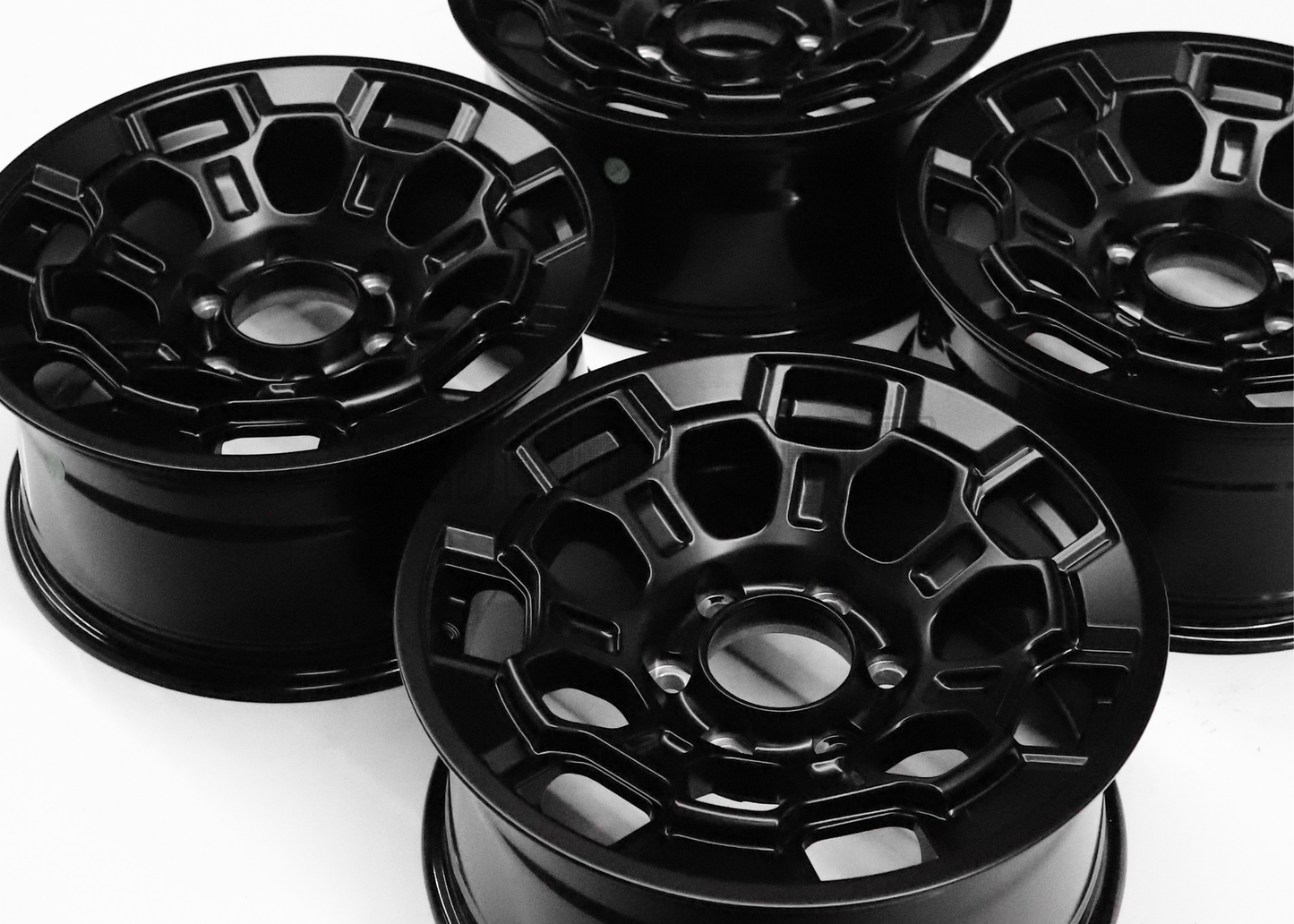 17" Matte Black TRD Style Wheels For Tacoma (6x139.7) Square Set