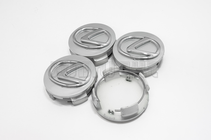 Set Of Four Lexus Silver & Chrome Center Hub Caps