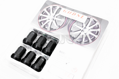 GOD SL Style Black Racing Composite Formula Hexagon Lug Nut Set M12xP1.25 / M12x1.5