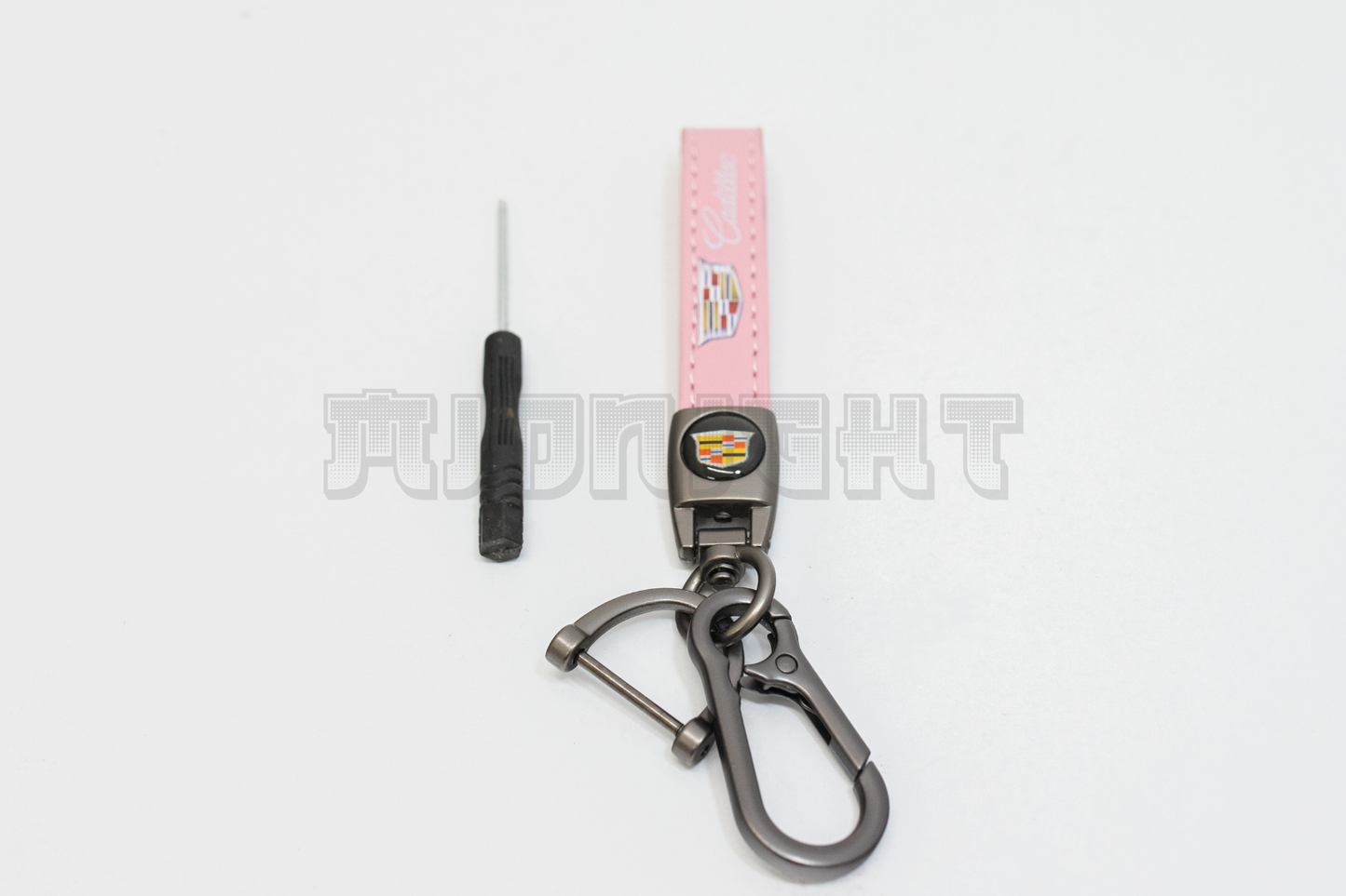 Cadillac Pink Leather Keychain