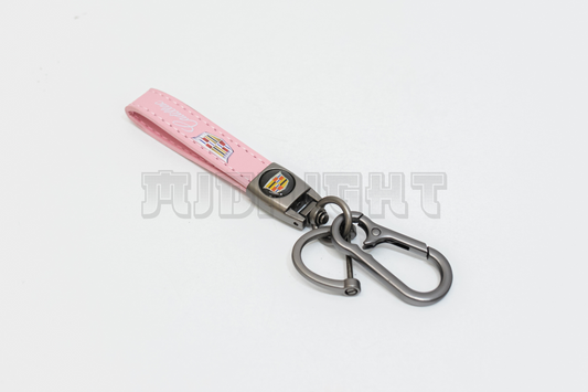 Cadillac Pink Leather Keychain