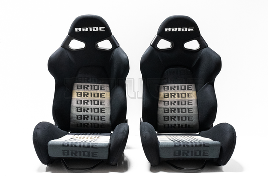 Bride Vorga Style Black Fabric Gradation Reclinable Bucket Seat