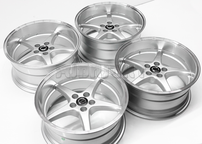 Silver Machined Lip Wheels For Volvo Squared Set