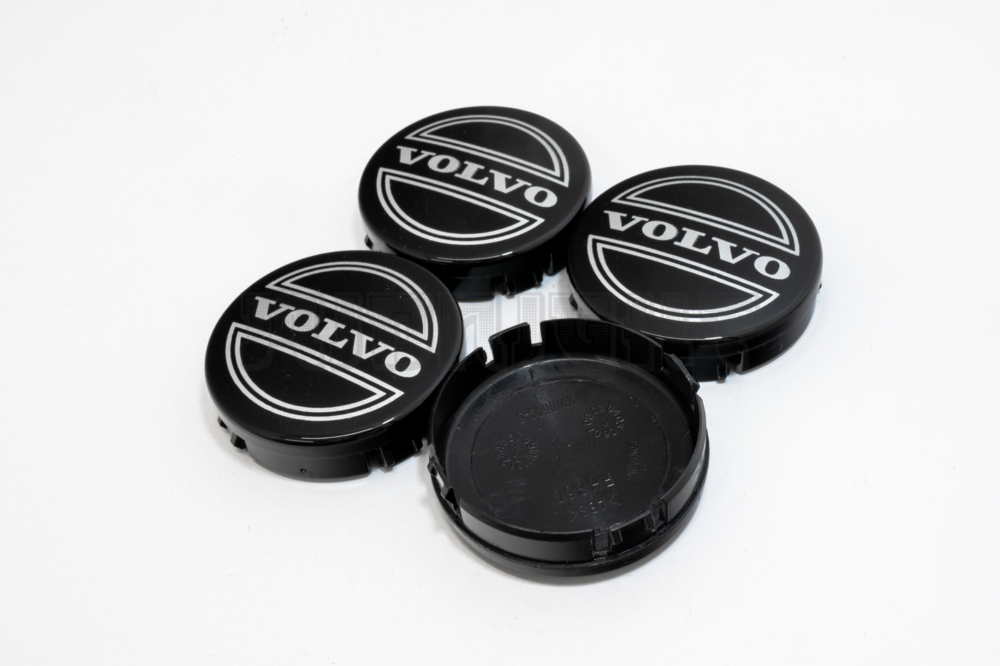 Set Of Four Volvo Black Wheel Center Hub Caps