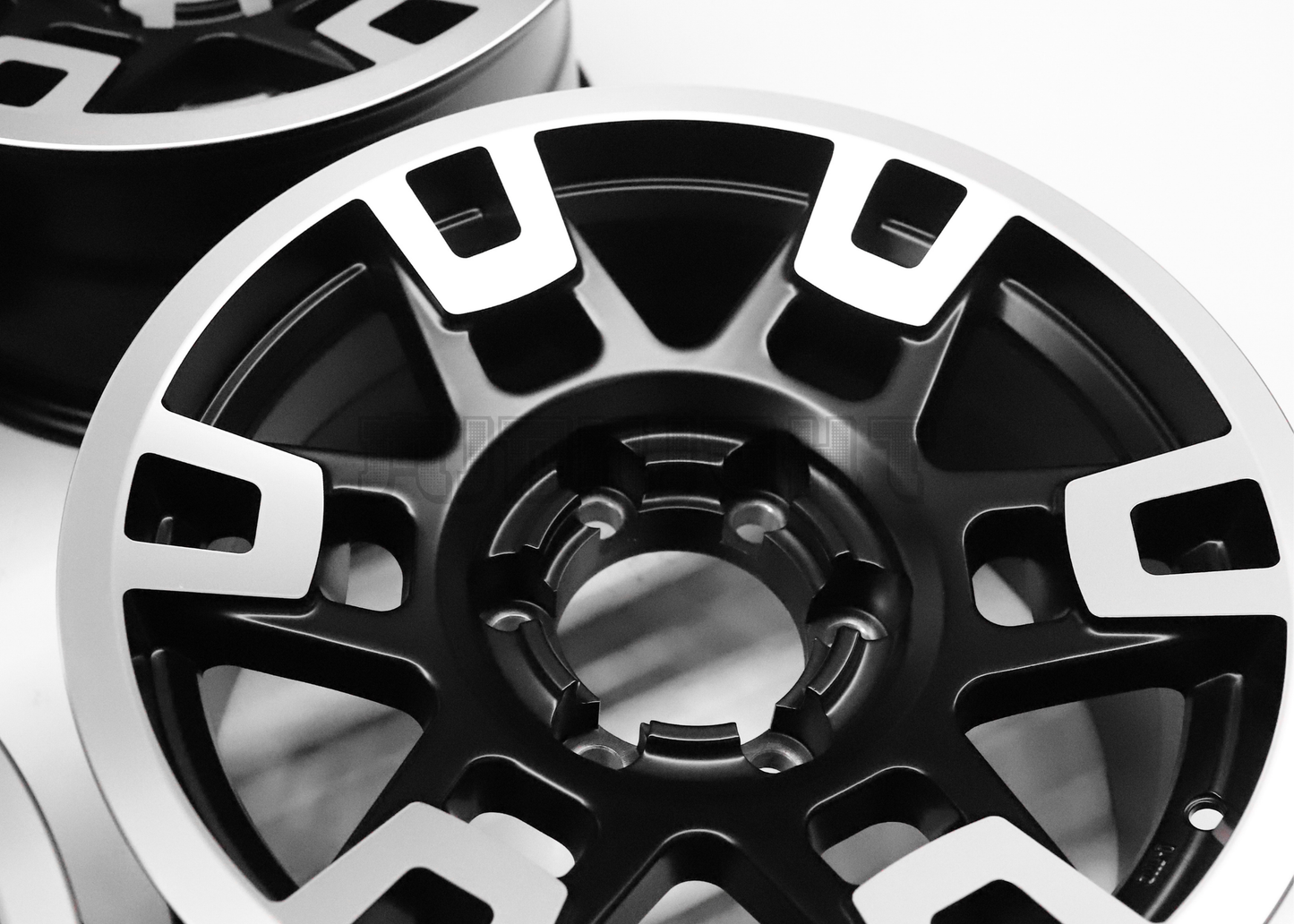 17" Matte Black Machined TRD Style Wheels For Tacoma (6x139.7) Square Set