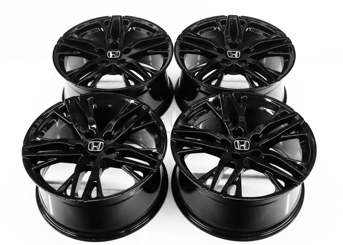18" Gloss Black Wheels For Honda (5x114.3) Squared Set