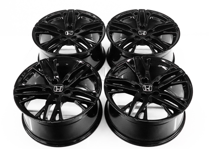 18" Gloss Black Wheels For Honda (5x114.3) Squared Set