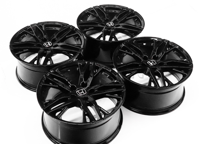 18" Gloss Black Wheels For Honda (5x114.3) Squared Set