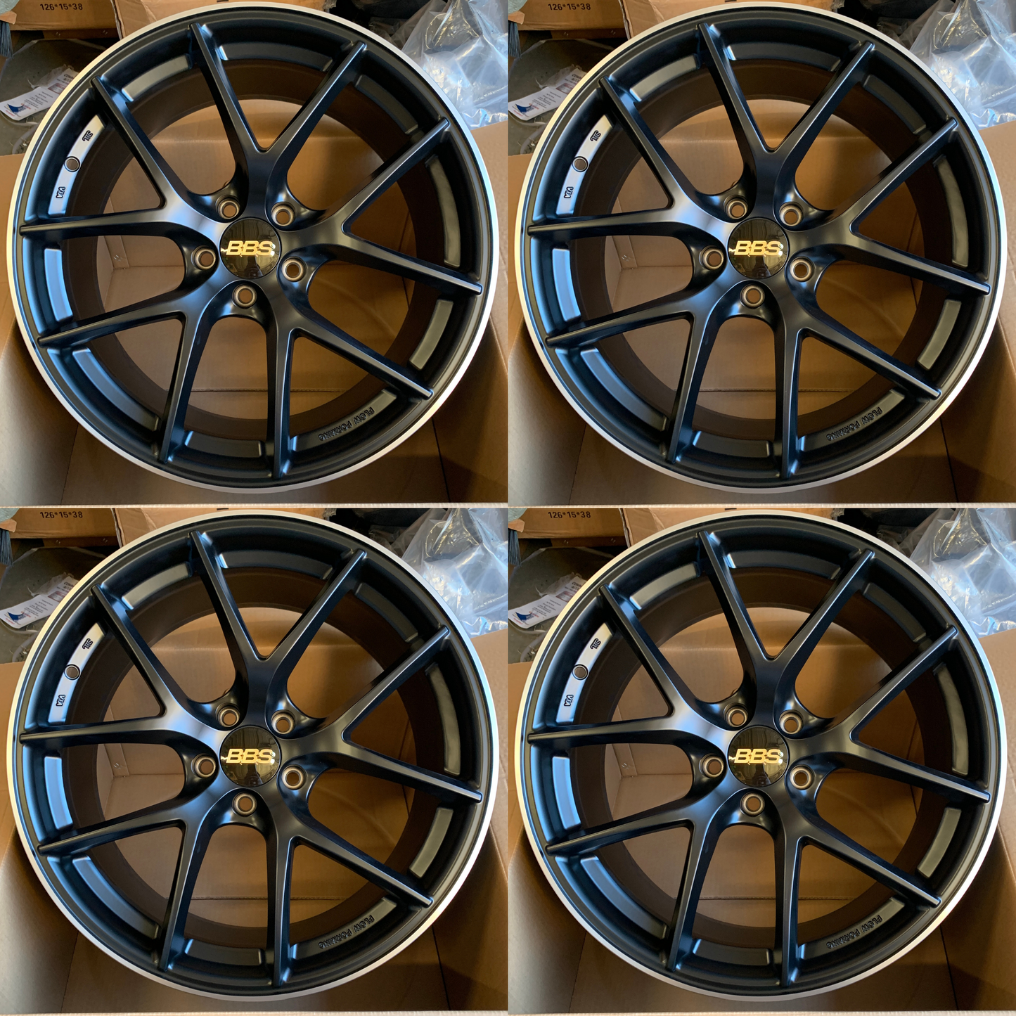 BBS Style Set of 4 Staggered 19" Wheels (8.5J/9.5J) 5x112 ET35/38 CB66.5 – Brand New