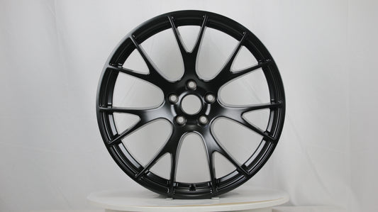 20" Matte Black SRT Dodge Style Wheels Staggered Set 20x9.0 +18 / 20x11.0 +20 5x115