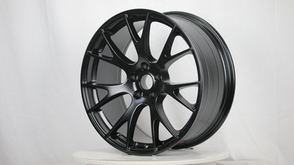 20" Matte Black SRT Dodge Style Wheels Staggered Set 20x9.0 +18 / 20x11.0 +20 5x115