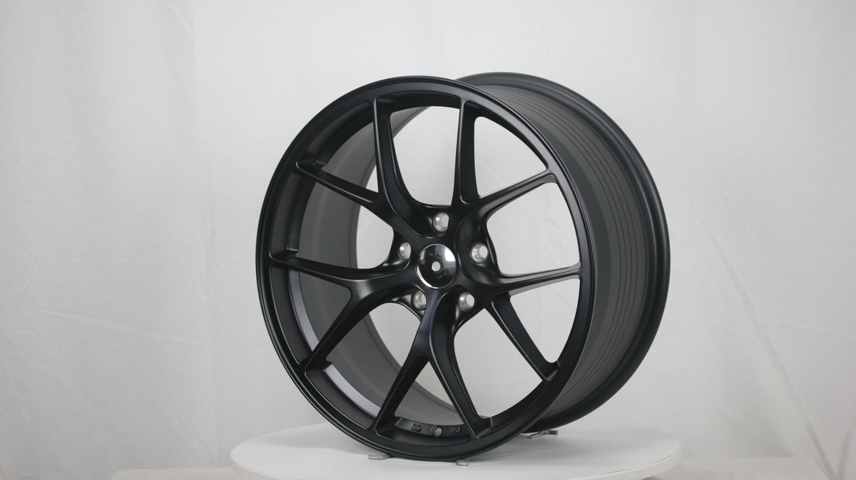 18" Satin Black BBS Style Wheels Set of 4 18x8.5 +38 5x114.3