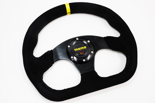 MOMO MOD 27 Style Black Alcantara Suede Steering Wheel