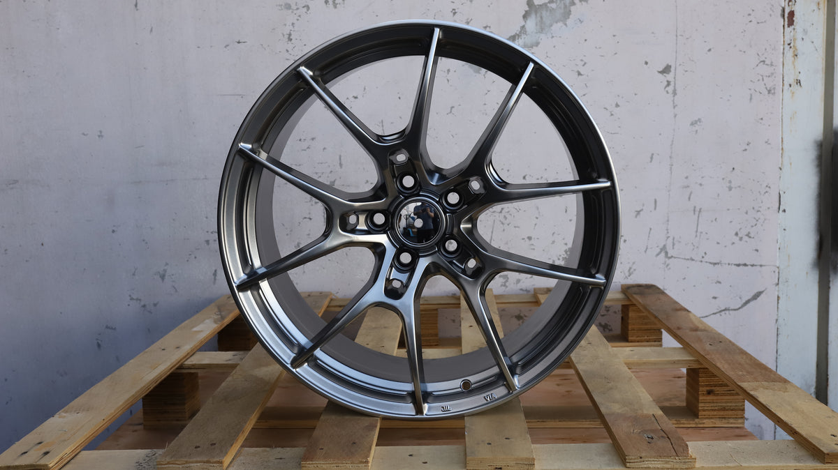 18" Hyper Black Rays Style Wheels Set of 4 18x8 +35 5x114.3