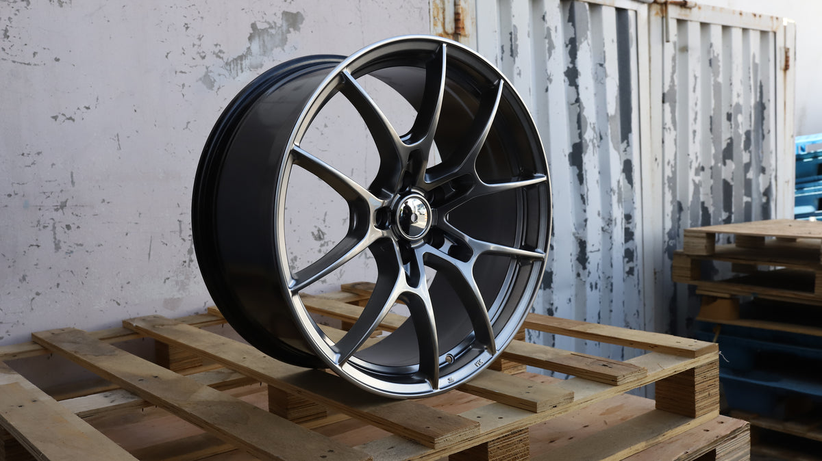 18" Hyper Black Rays Style Wheels Set of 4 18x8 +35 5x114.3