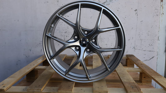 18" Hyper Black BBS Style Wheels Set of 4 18x8 +35 5x120