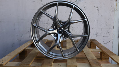 18" Hyper Black BBS Style Wheels Set of 4 18x8 +35 5x112