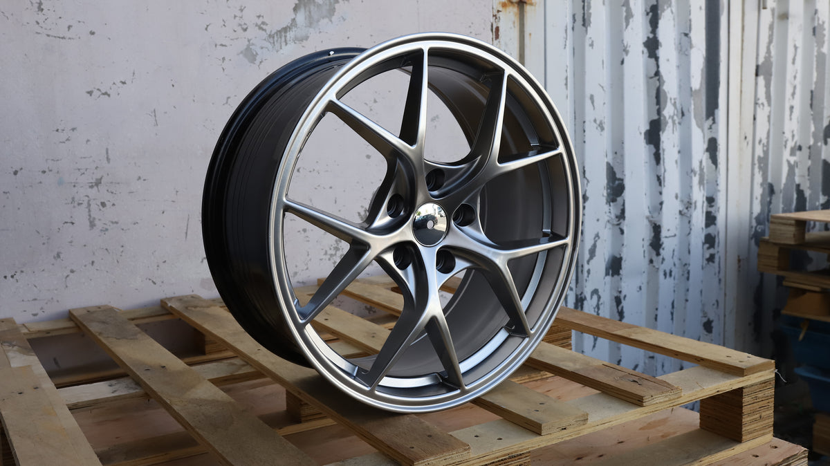 19" Hyper Black BBS Style Wheels Set of 4 19x8.5 +35 5x120