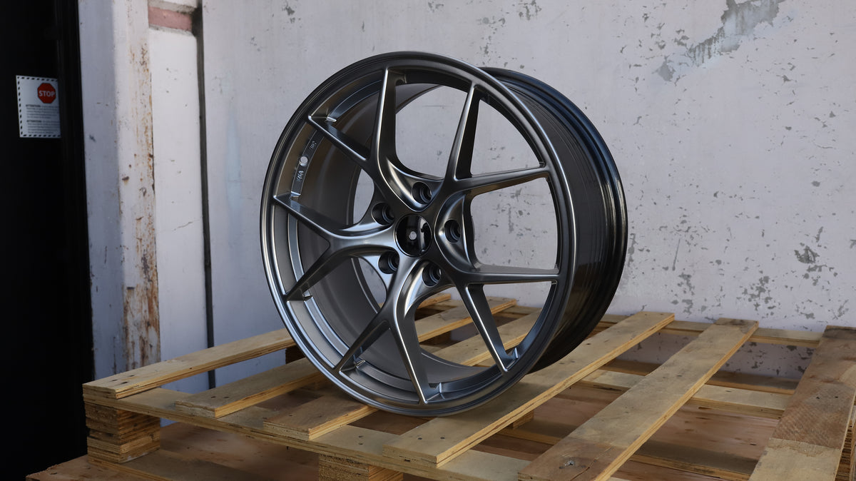 19" Hyper Black BBS Style Wheels Set of 4 19x8.5 +35 5x120