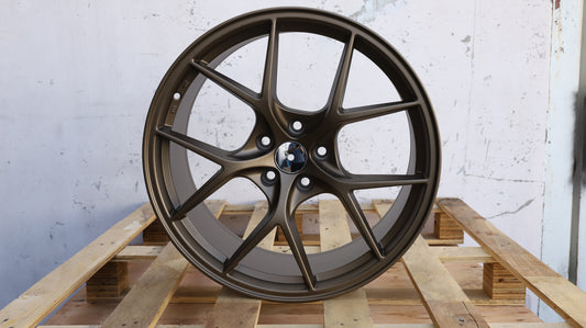 19" Matte Bronze BBS Style Wheels Set of 4 19x8.5 +35 5x120