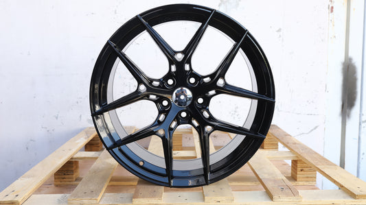 19" Black BBS Style Wheels Set of 4 19x8.5 +35 5x112