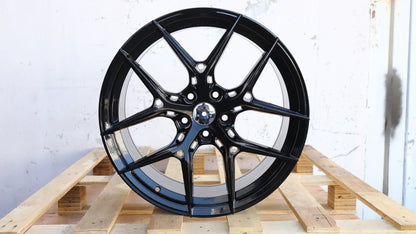 18" Black BBS Style Wheels Set of 4 18x8.5 +35 5x114.3
