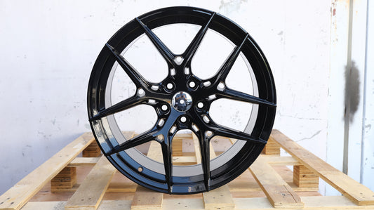 20" Black WF / BBS Style Wheels Set of 4 20x8.5 +35 5x114.3