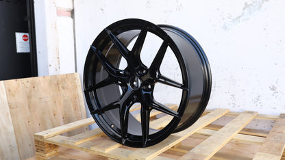 20" Black WF / BBS Style Wheels Set of 4 20x8.5 +35 5x114.3