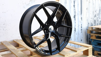 18" Black BBS Style Wheels Set of 4 18x8.5 +35 5x114.3