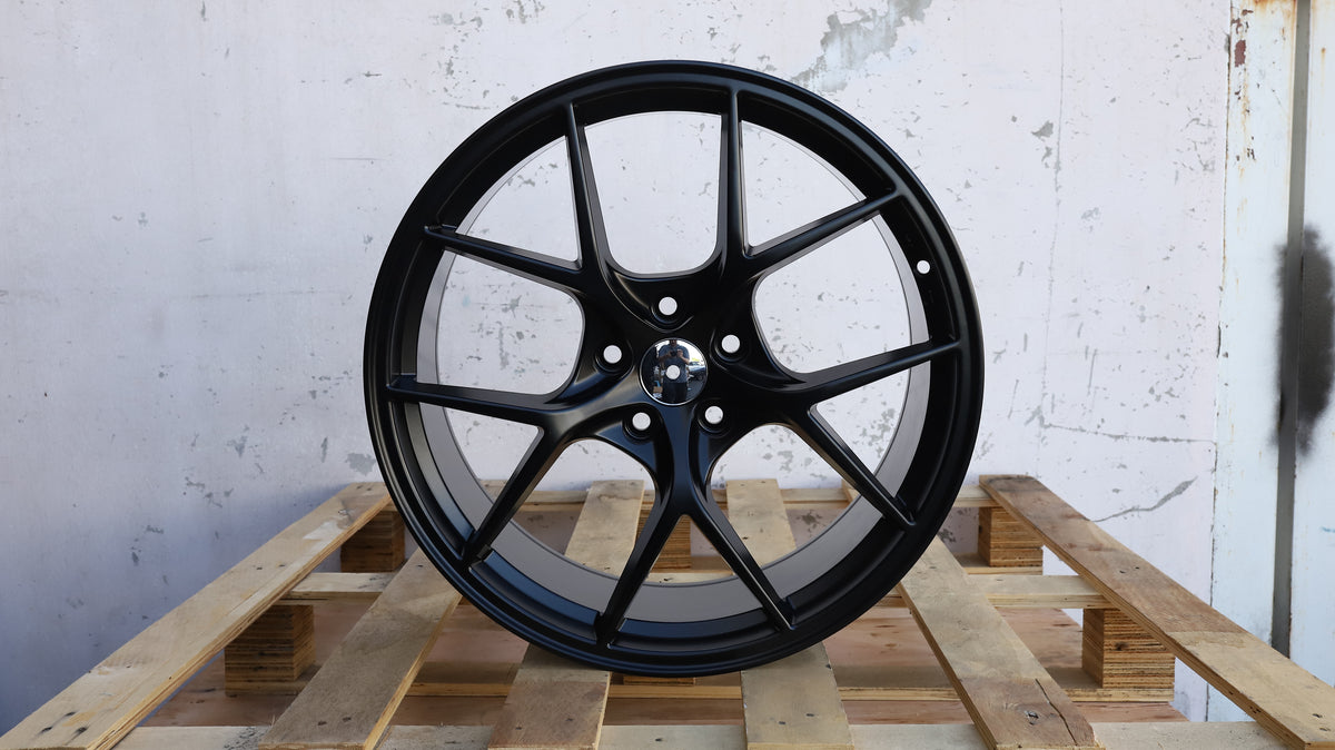 18" Matt Black BBS Style Wheels Set of 4 18x8 +35 5x120
