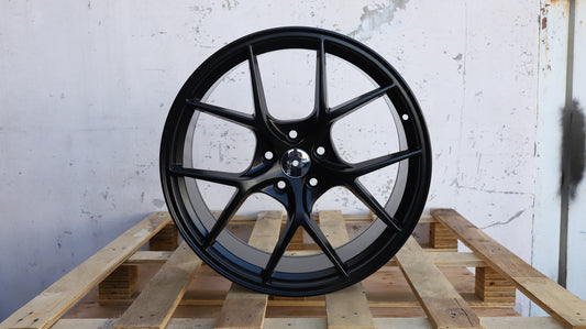 18" Matt Black BBS Style Wheels Set of 4 18x8 +35 5x112