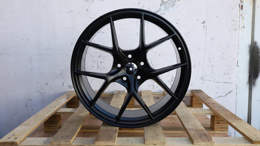 19" Matt Black BBS Style Wheels Set of 4 19x8.5 +35 5x114.3