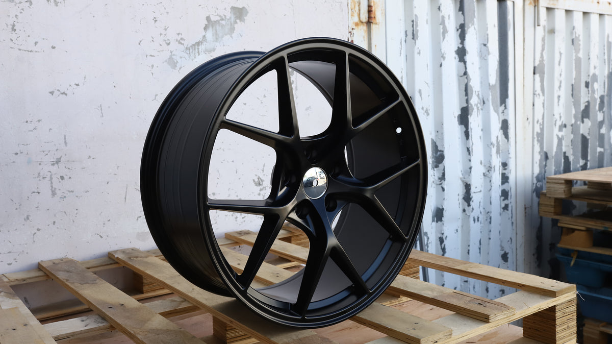 18" Matt Black BBS Style Wheels Set of 4 18x8 +35 5x120