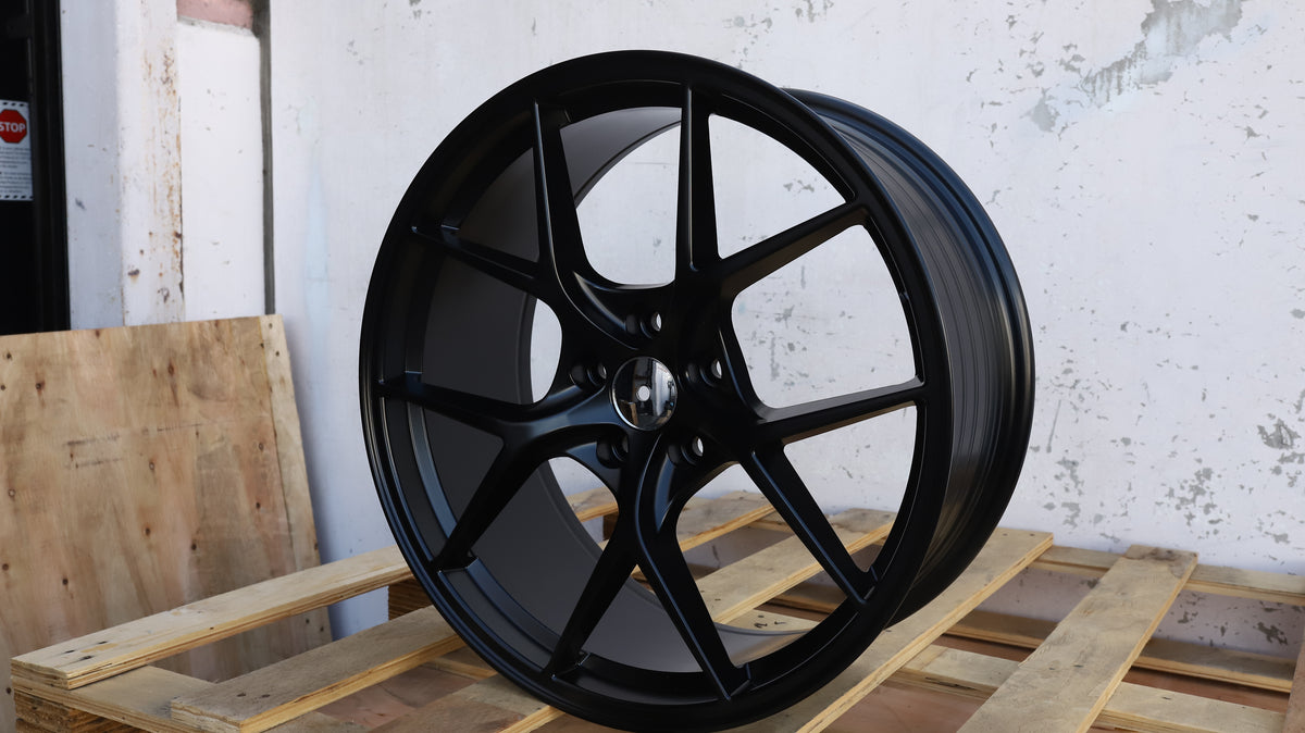 18" Matt Black BBS Style Wheels Set of 4 18x8 +35 5x120