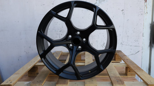 19" Matte Black Audi Style Wheels Set of 4 19x8.5 +30 5x112