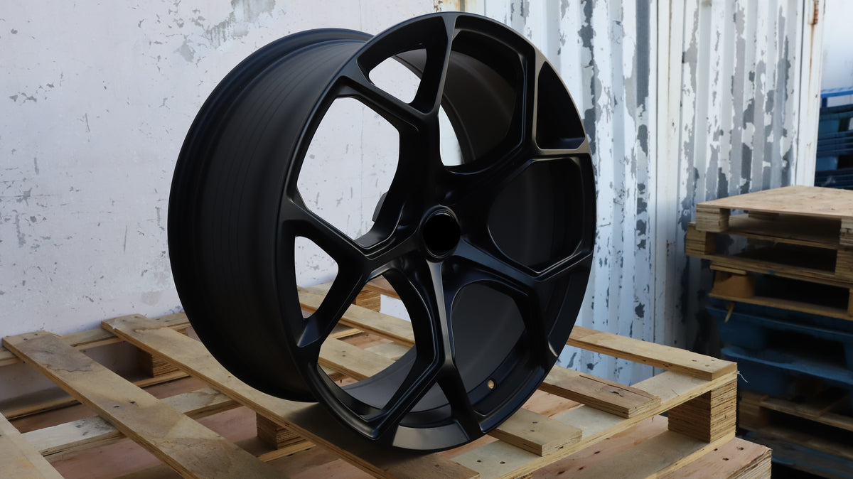 19" Matte Black Audi Style Wheels Set of 4 19x8.5 +30 5x112