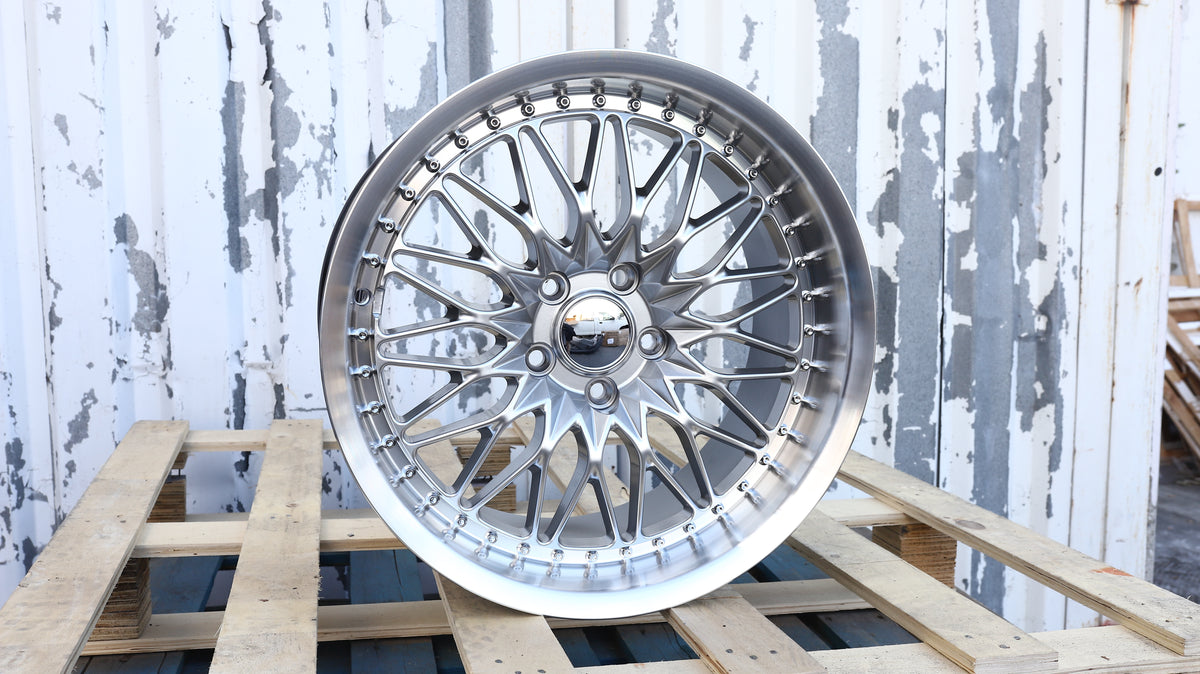 19" Hyper Black Machined Lip Work VSXV Style Wheels Staggered Set 19x9.5 +22 / 19x10.5 +25 5x114.3