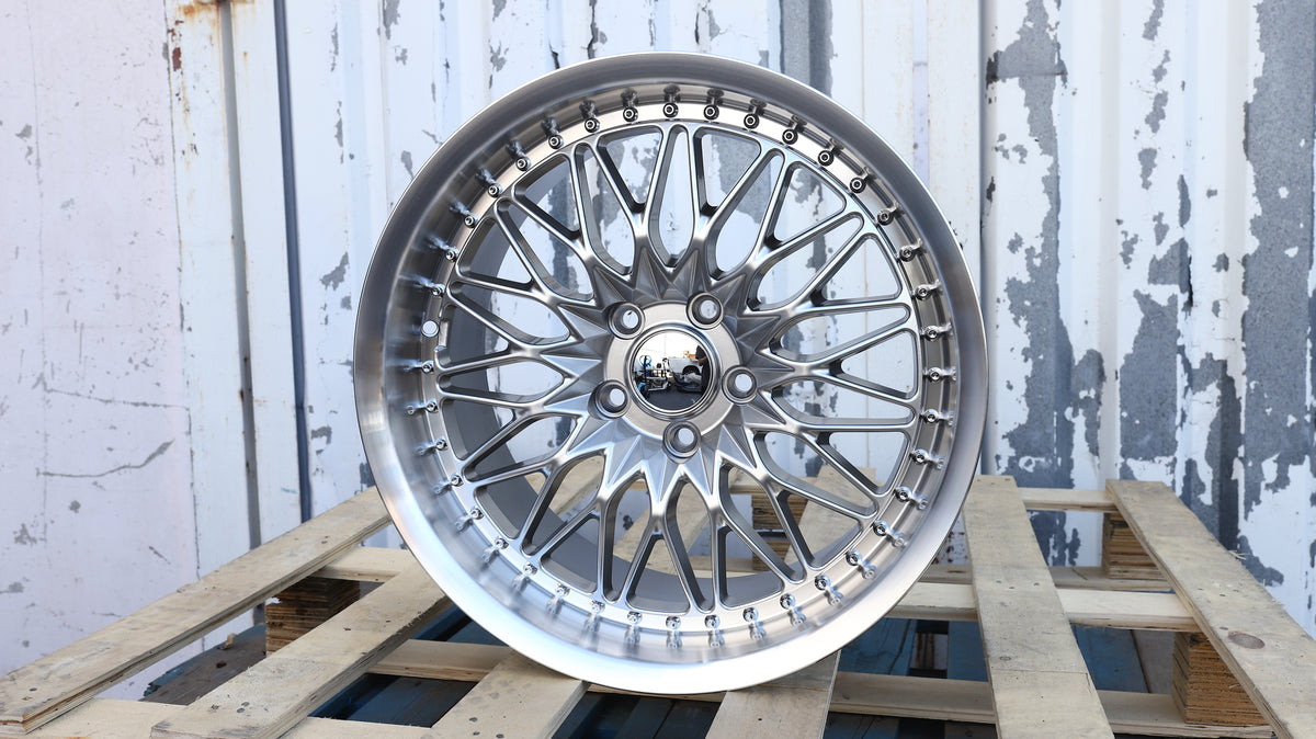 19" Hyper Black Machined Lip Work VSXV Style Wheels Staggered Set 19x9.5 +22 / 19x10.5 +25 5x114.3
