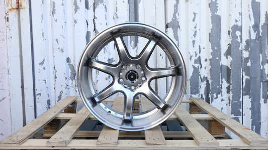 18" Hyper Black Machined Lip Work T5R Style Wheels Set of 4 18x8.5 +28 5x114.3