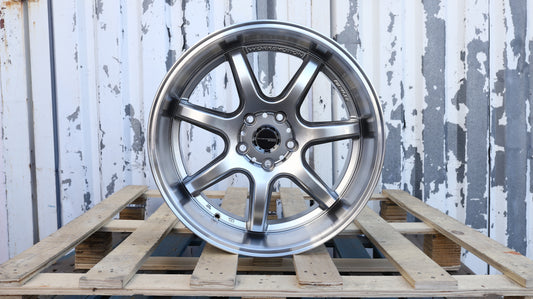 18" White Work T7R Style Wheels Set of 4 18x8.5 +35 5x114.3