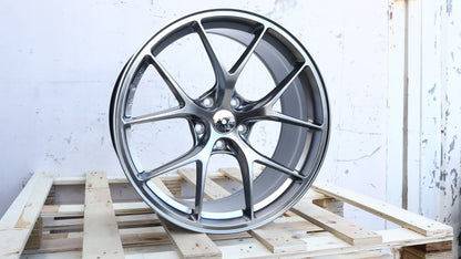 19" Hyper Black KCD002 BBS Style Wheels Set of 4 19x8.5 +33 5x112