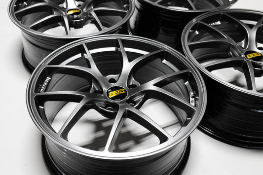 19" Hyper Black BBS RIA RI-A Style Wheels Rims 19x9.5 +35 5x112 CB66.6