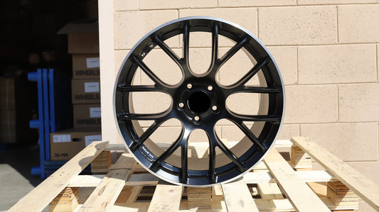 19" Satin Black Machine Lip G16 Rays Style Wheels Set of 4 19x9.5 +40 5x114.3
