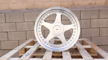 18" Silver Machine Lip OZ Futura Style Wheels Set of 4 18x9.5 +35 5x112/5x120