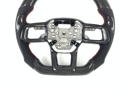 Carbon Fiber Steering Wheel For Ford Mustang 2024-2025