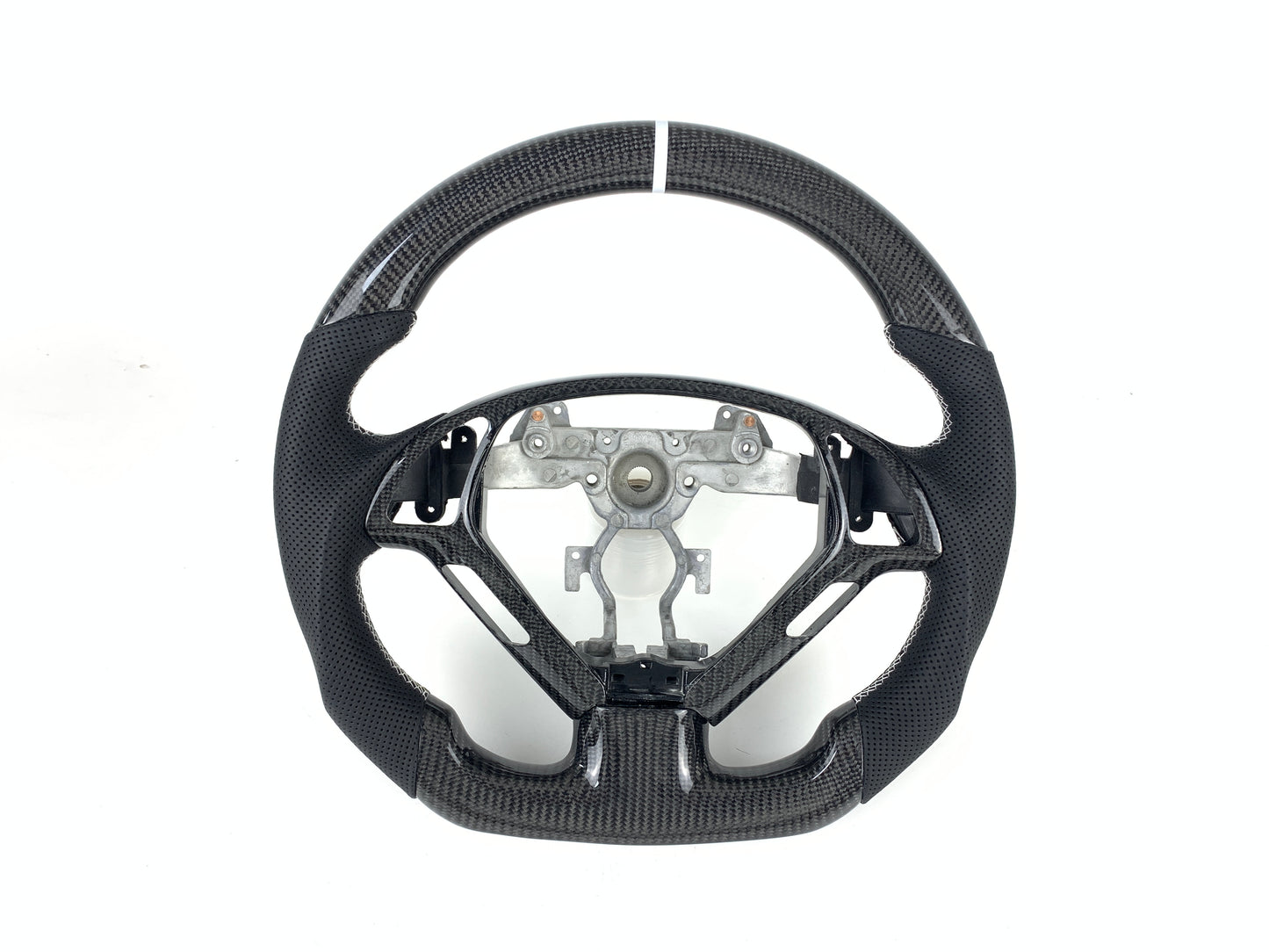 Carbon Fiber Flat Bottom Steering Wheel For Infinity G35 G25 G37 2007-2013