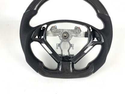 Carbon Fiber Flat Bottom Steering Wheel For Infinity G35 G25 G37 2007-2013