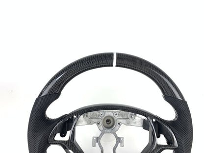 Carbon Fiber Flat Bottom Steering Wheel For Infinity G35 G25 G37 2007-2013