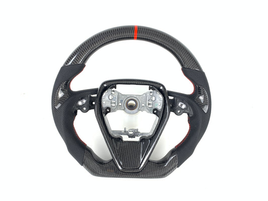 Carbon Fiber Steering Wheel W/ Red Stripe For Toyota Camry 2018-2024